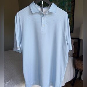 Straight Down Sky Blue Men's Polo Shirt